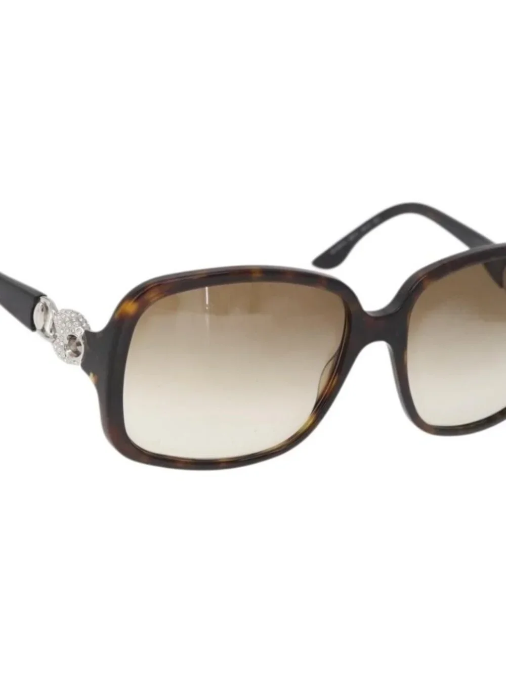 GUCCI Sunglasses plastic Brown Auth 155759